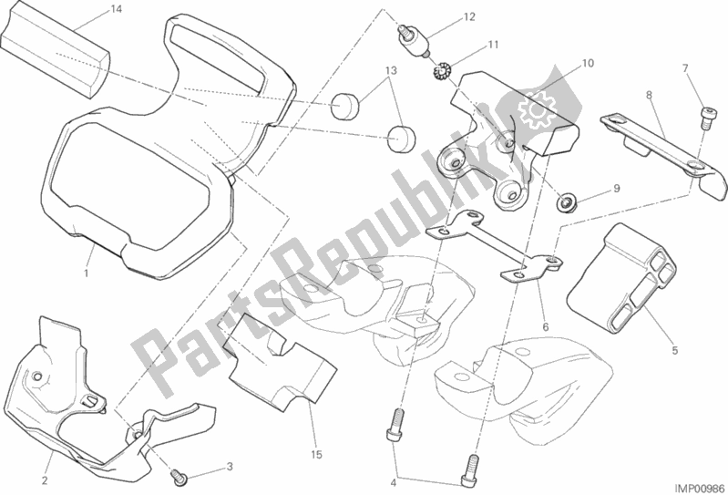 Todas as partes de Painel De Instrumentos do Ducati Diavel Xdiavel S 1260 2019